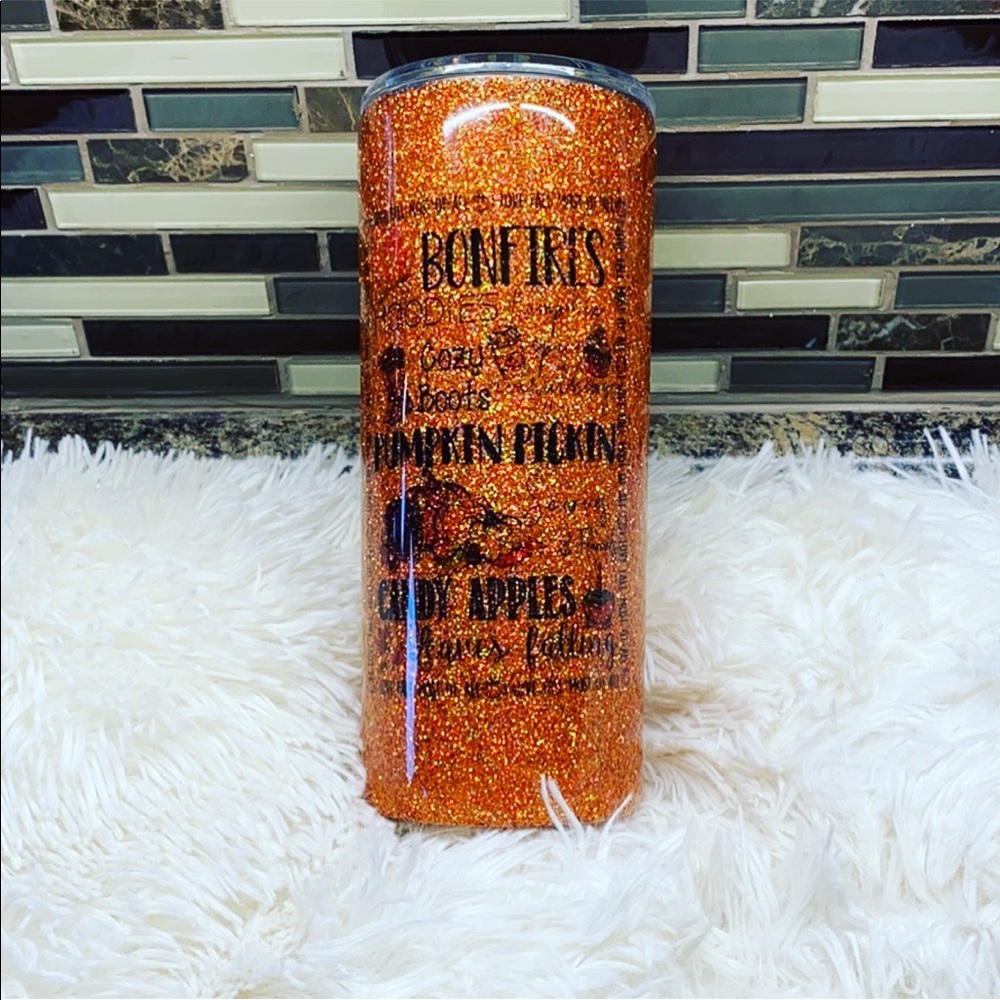 Fall Glitter Tumbler
